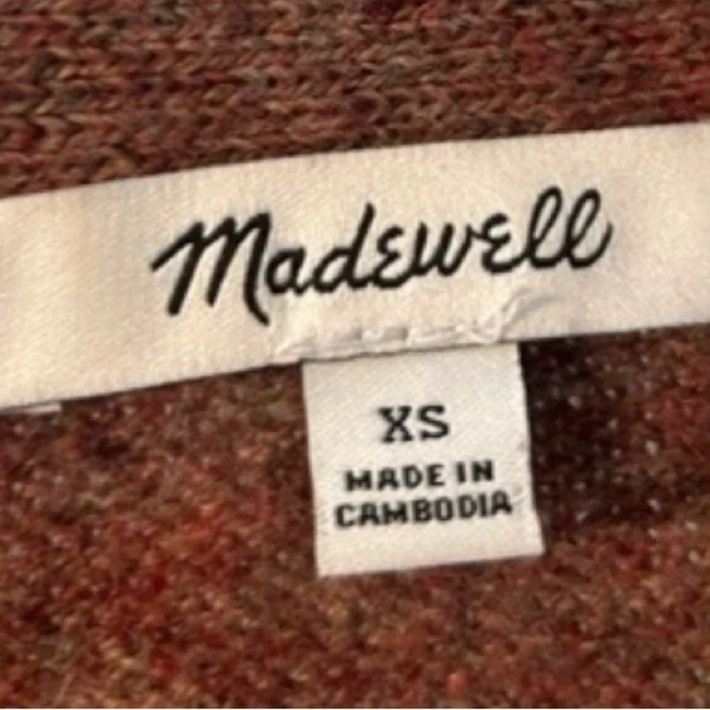 Madewell Brown Merino Wool Blend Cardigan | Cozy Soft Classic | Size XS‎
